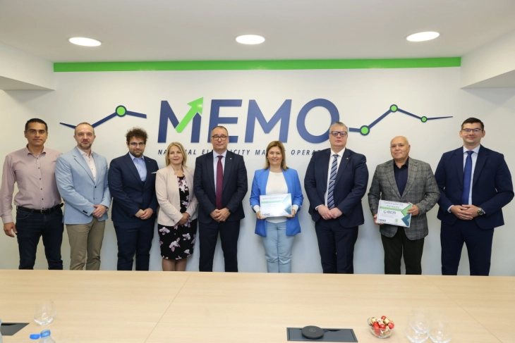 МЕМО ги издаде првите Гаранции за потекло на електрична енергија од обновливи извори на АД ЕСМ