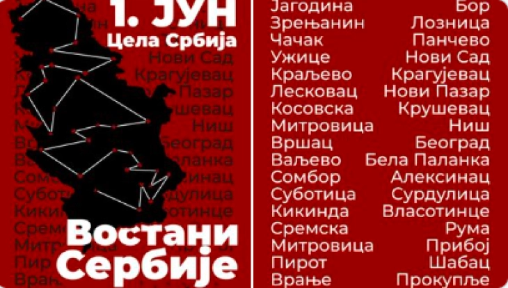 Студентите во блокада во Србија в недела на протести низ градови во целата држава