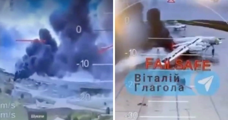 СВУ: Најмалку 13 авиони уништени во Русија во операција „Пајакова мрежа“