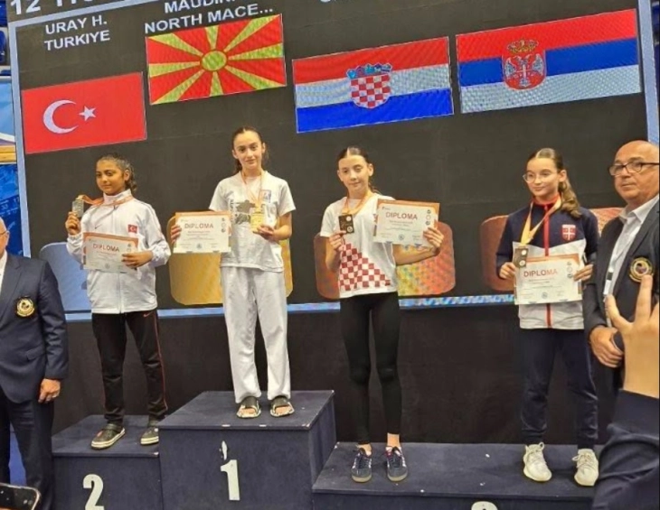 Karateistja nga Kumanova, Sara Muadini fiton medaljen e artë në Kampionatin ballkanik në Mal të Zi
