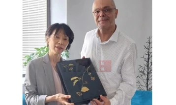 Јапонската амбасадорка Сецуко во посета на МИА на средба со директорот Јаневски