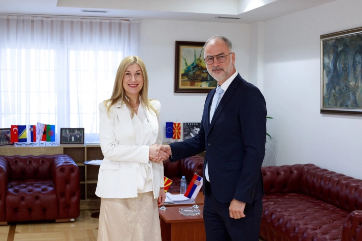 Проштална средба на вицепремиерот и министер Стоилковиќ со српската амбасадорка Невена Јовановиќ