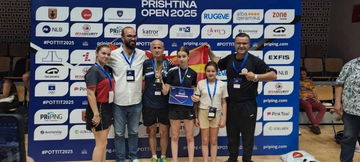 Пингпонгарката Бојана Јовевска од Пехчево освои златен медал на Меѓународниот турнир Приштина Опен 2025