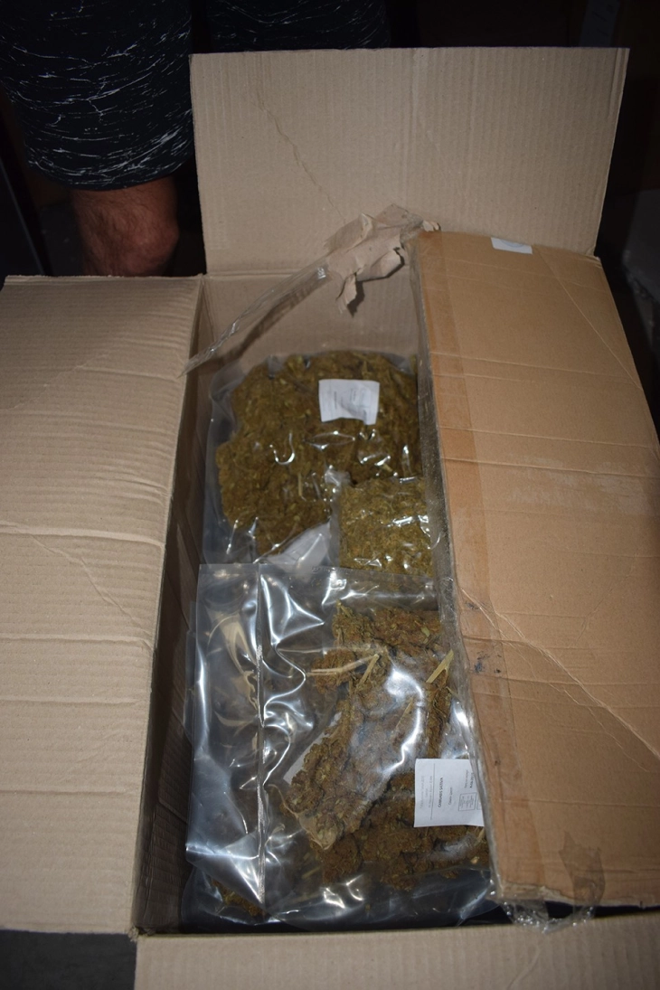 Запленети над два тона сув цвет од канабис од објект на правно лице во Зелениково  