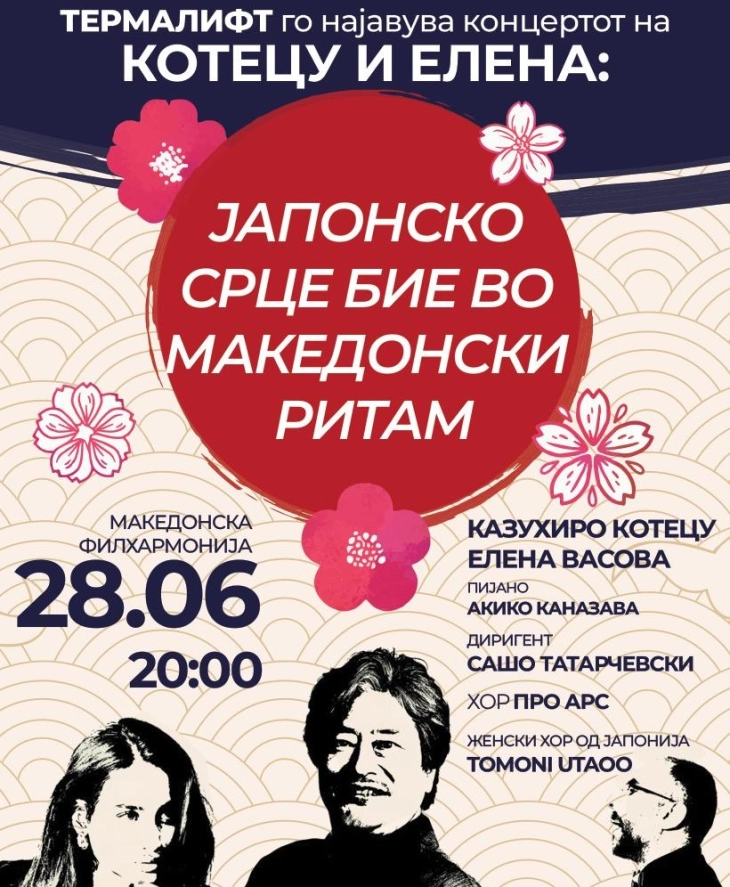 Концерт на Казухиро Котецу и Елена Васова во Филхармонија