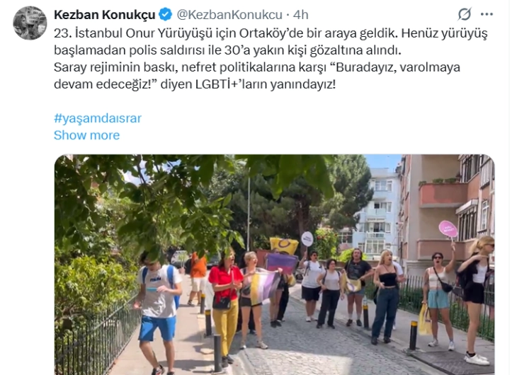 Во Истанбул уапсени најмалку 30 луѓе кои се обиделе да учествуваат на Парадата на гордоста