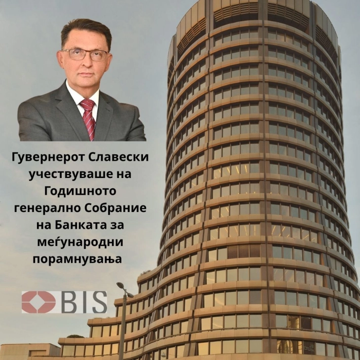 Гувернерот Славески на Годишното генерално собрание на БИС