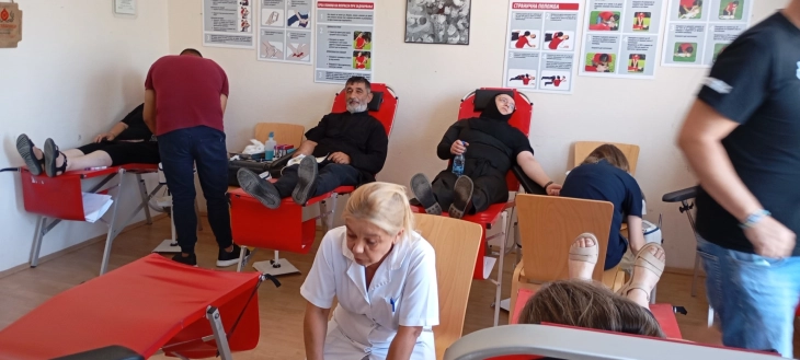 Крводарителска акција во Делчево со учество на епископот г. Марко