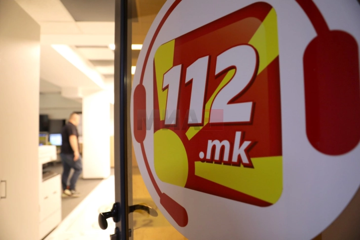 ЦУК: Вчера евидентирани рекордни 4.199 повици на бројот 112, најмногу за пожарна и за полиција