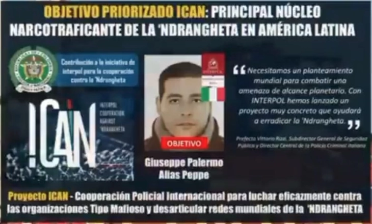 Колумбиските власти уапсија еден од шефовите на италијанската мафија „Ндрангета“ во Латинска Америка