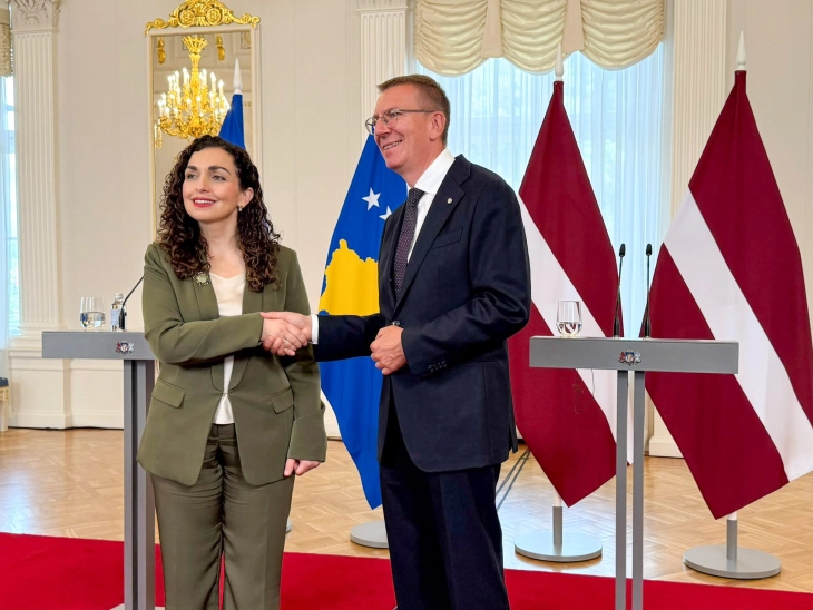 Osmani u prit nga presidenti i Letonisë: Diskutime përmbajtjesore dhe vullnet i përbashkët për bashkëpunim të thelluar