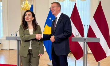 Osmani u prit nga presidenti i Letonisë: Diskutime përmbajtjesore dhe vullnet i përbashkët për bashkëpunim të thelluar