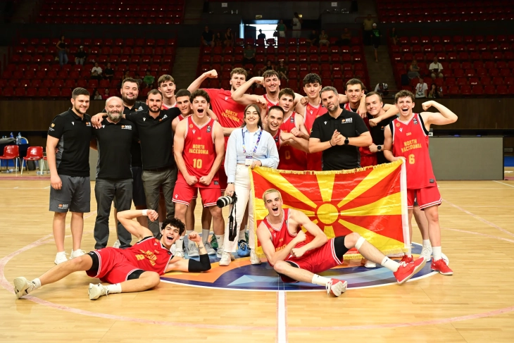 Македонија го освои 17. место на Евробаскет У-20  дивизија Б