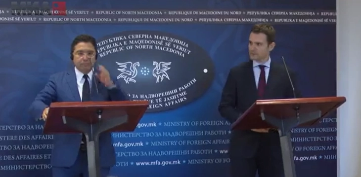 Прес-конференција на министерот Муцунски и неговиот марокански колега, Бурита