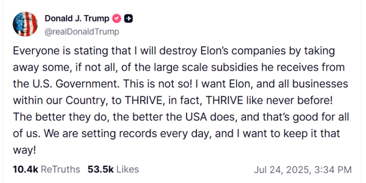 Трамп неочекувано ја поддржа „Тесла“ по падот на акциите