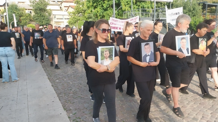 Families of Kochani fire victims demand answers on indictment process involving police officers at protest march