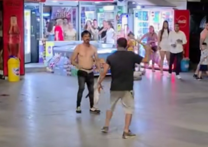 Полицијата го утврди идентитетот на лицата кои синоќа во центарот на Струмица се тепаа со секира-едното е приведено, другото се бара