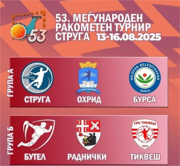 Познати групите за Струшкиот ракометен турнир