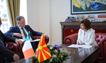 Siljanovska-Davkova drejtuar Birn: Irlanda të vazhdojë të avokojë për një proces pranimi të besueshëm të bazuar në meritë