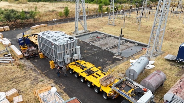 MEPSO: Mbërriti transformatori i ri 400/110 kV në TS Dubrovë, një investim strategjik për  tejkalimin  e sfidave në sistemin e transmetimit