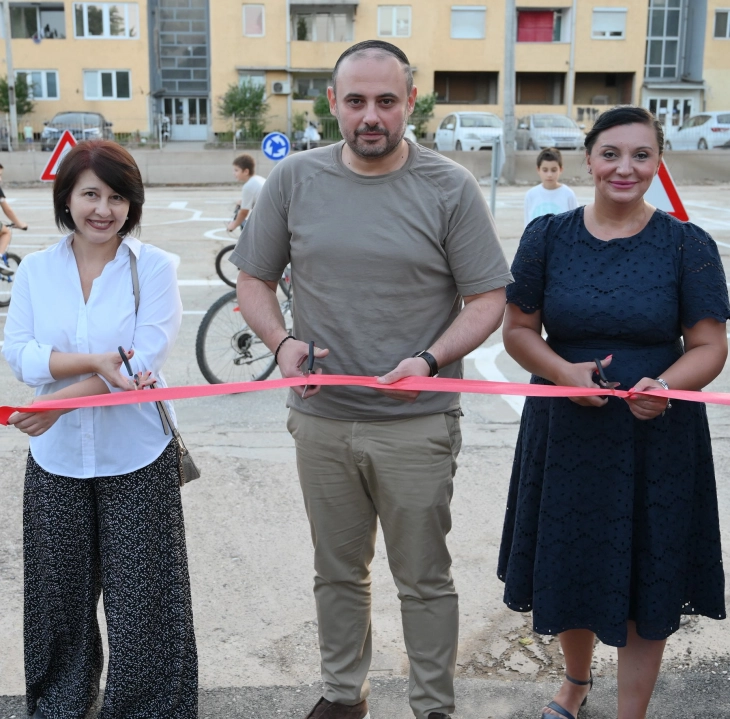 Во Кисела Вода отворен нов парк со сообраќаен полигон 