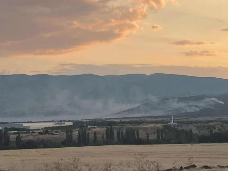 Активен пожарот помеѓу Слупчане и Ваксинце, зафатена сува трева и нискостеблеста шума