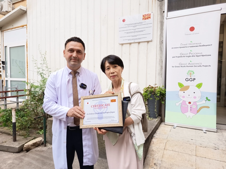 Around 200 children undergo scans with new portable X-ray machine donated to Children's Clinic by Japanese Embassy