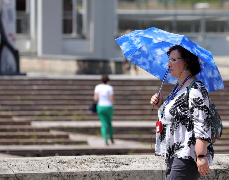 Partly cloudy skies with afternoon thunderstorms