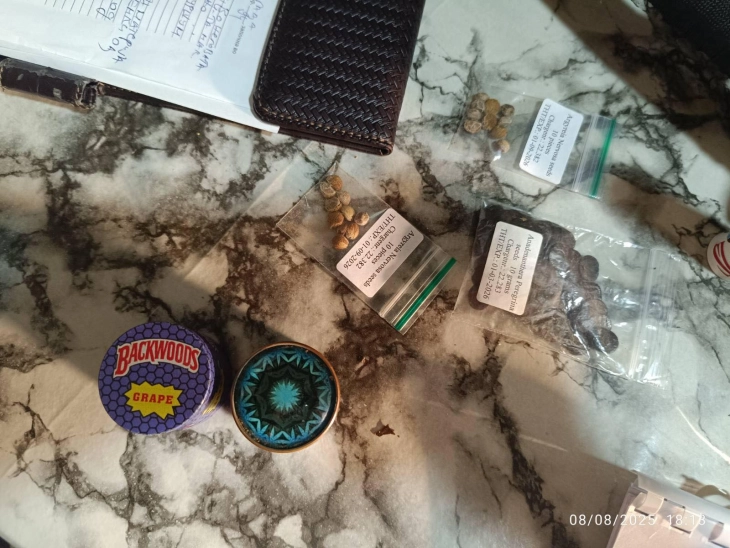 Приведено лице во Виница, физички нападнал полициски службеник и при претрес кај него биле пронајдени и одземени дрога и муниција