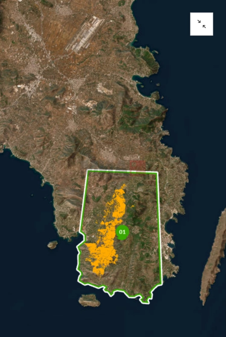 Нешто помалку од 1.600 хектари изгореле во пожарот во близина на Атина