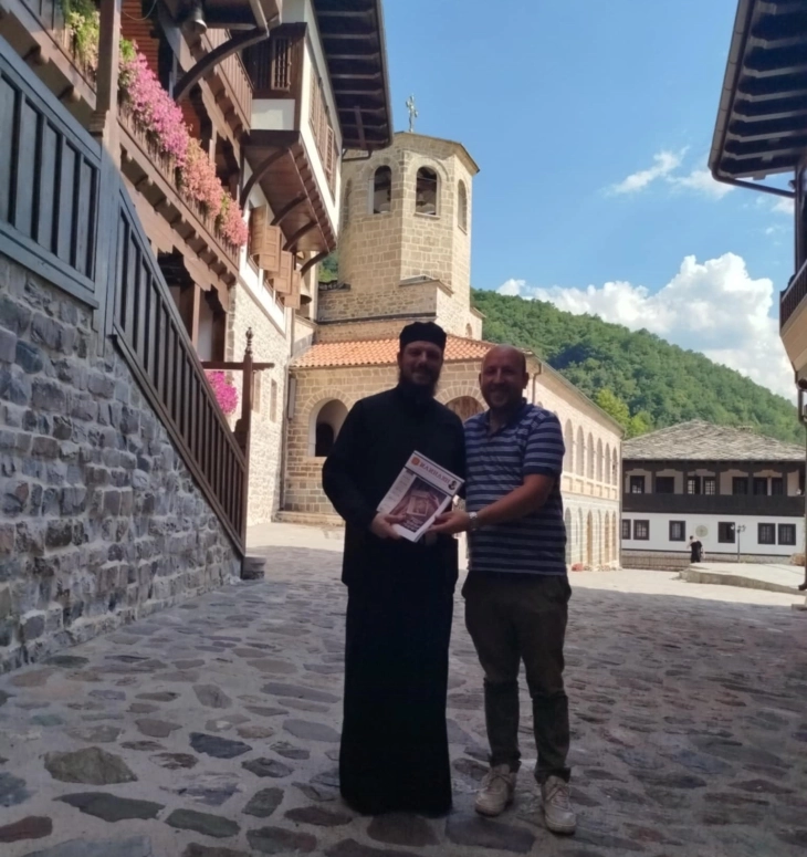 Претседателот на МД „Илинден“ во посета на Бигорски манастир