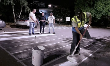 Акција за обележување пешачки премини во општина Гази Баба