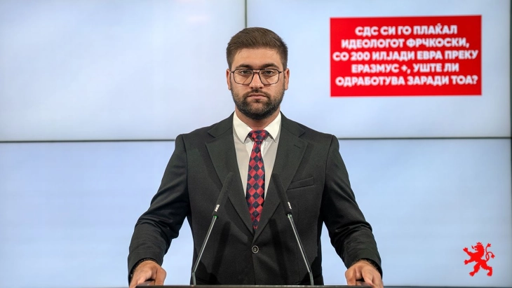 Манасиевски: СДСМ си го плаќал идеологот Фрчкоски, со 200 илјади евра преку Еразмус +, уште ли одработува заради тоа