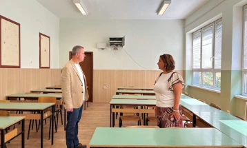 Герасимовски: Реконструкцијата на ,,11 Октомври“ е во полн ек, учениците почнуваат со настава во подобри услови