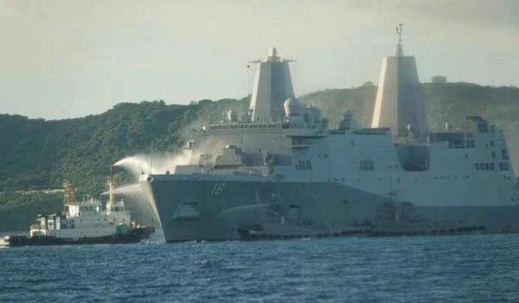 Кај островот Окинава се запали американскиот воен брод УСС „Њу Орлеанс“