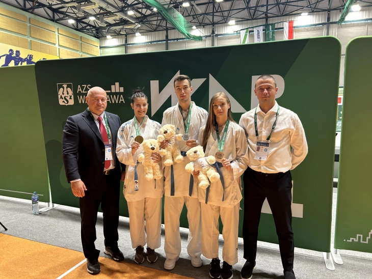 Македонските каратисти со три медали се вратија од Универзијадата во Полска