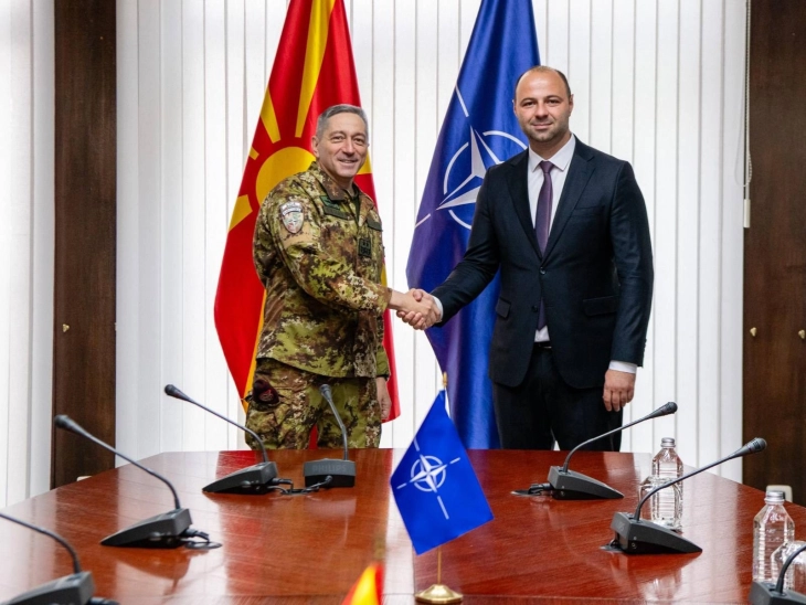 Мисајловски на средба со командантот на КФОР, генералот Бардуани: Македонија ќе продолжи да биде столб на безбедноста на Балканот