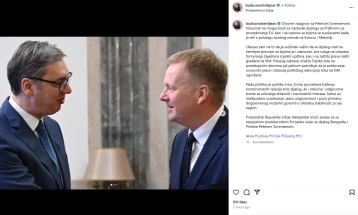 Вучиќ и Соренсен за продолжување на дијалогот Белград-Приштина