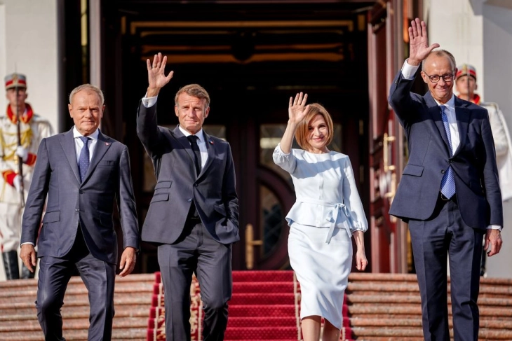 Merc, Makron dhe Tusk në Kishinau i dhanë mbështetje Moldavisë për anëtarësimin në BE