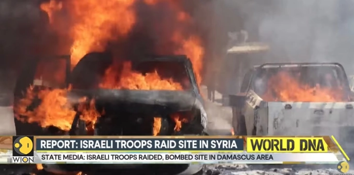 Осум сириски војници загинаа во израелски напади во близина на Дамаск