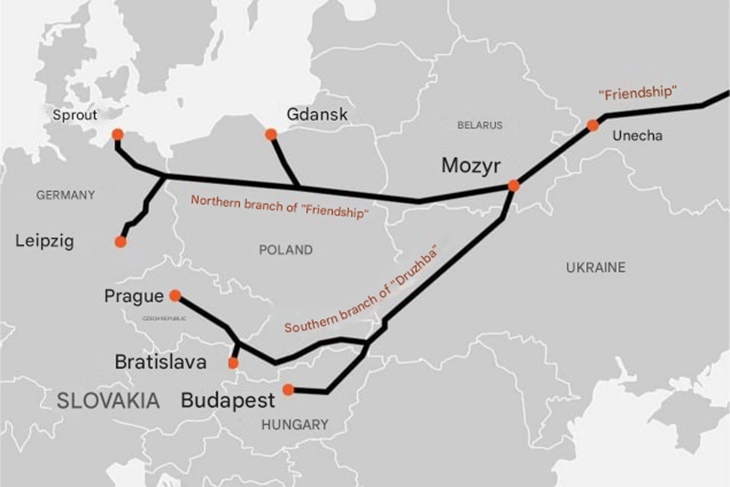 Руската нафта повторно тргна за Словачка и Украина преку нафтоводот „Дружба“