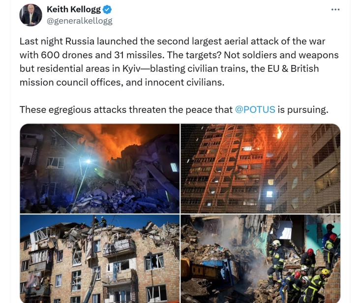 Келог го осуди рускиот напад врз Киев