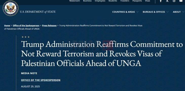 SHBA i ka hequr vizat e funksionarëve palestinezë para AP të KB-së, Izraeli i pakënaqur