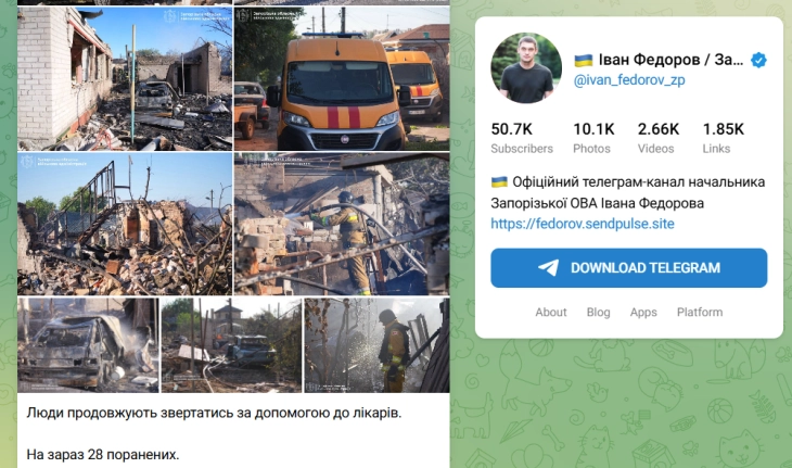 Të paktën një person humbi jetën gjatë sulmeve të fundit ruse, njoftuan autoritetet ushtarake ukrainase