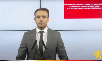 Стојаноски: Пензионерите за една година со ВМРО-ДПМНЕ добија 5000 денари зголемување, во наредните 8 месеци уште 2000 денари