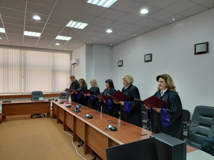 Gjashtë gjyqtarët e rinj të Gjykatës së Apelit të Shkupit dhanë deklaratë solemne