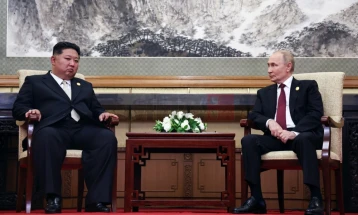 Путин му се заблагодари на Ким за воената поддршка во Курската област