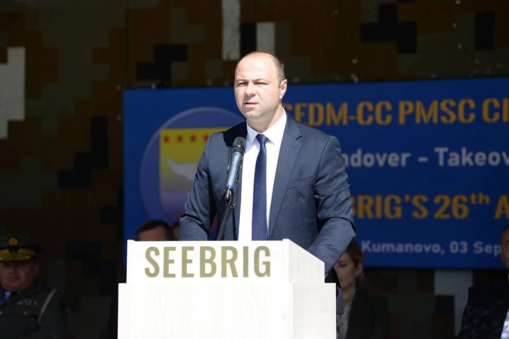 Во кумановската касарна „Боро Менков“ одбележани 26 години од формирањето на мултинационалната бригада SEEBRIG