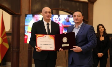 September 8 National Award given to Milenkoski, Bakija, Nikolovski, Tevchev, Manev