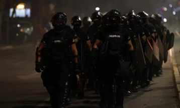 Violence erupts again at protests against government in Serbia